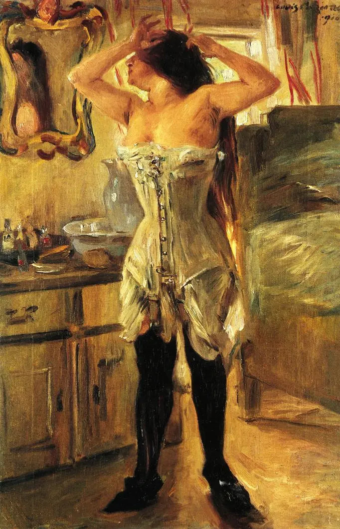 Lovis Corinth In a Corset 1910 Fine Art Print