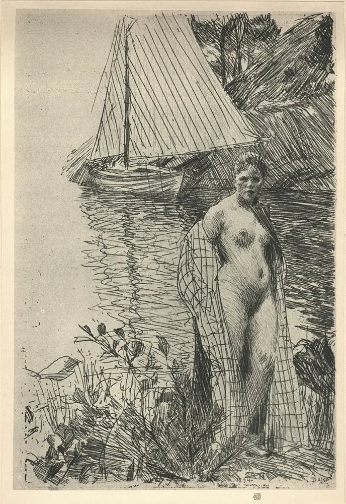 Anders Zorn My Model and My Boat 1894 Fine Art Print