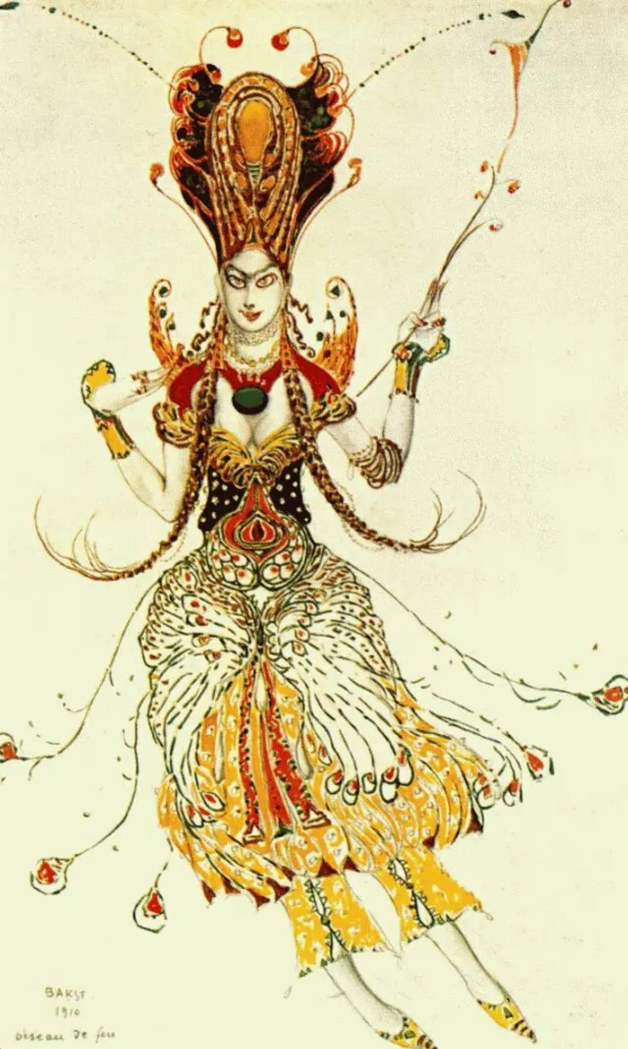 Leon Bakst The Firebird 1910 Fine Art Print