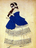 Leon Bakst "The Сarnival" - Estrella 1910 Fine Art Print