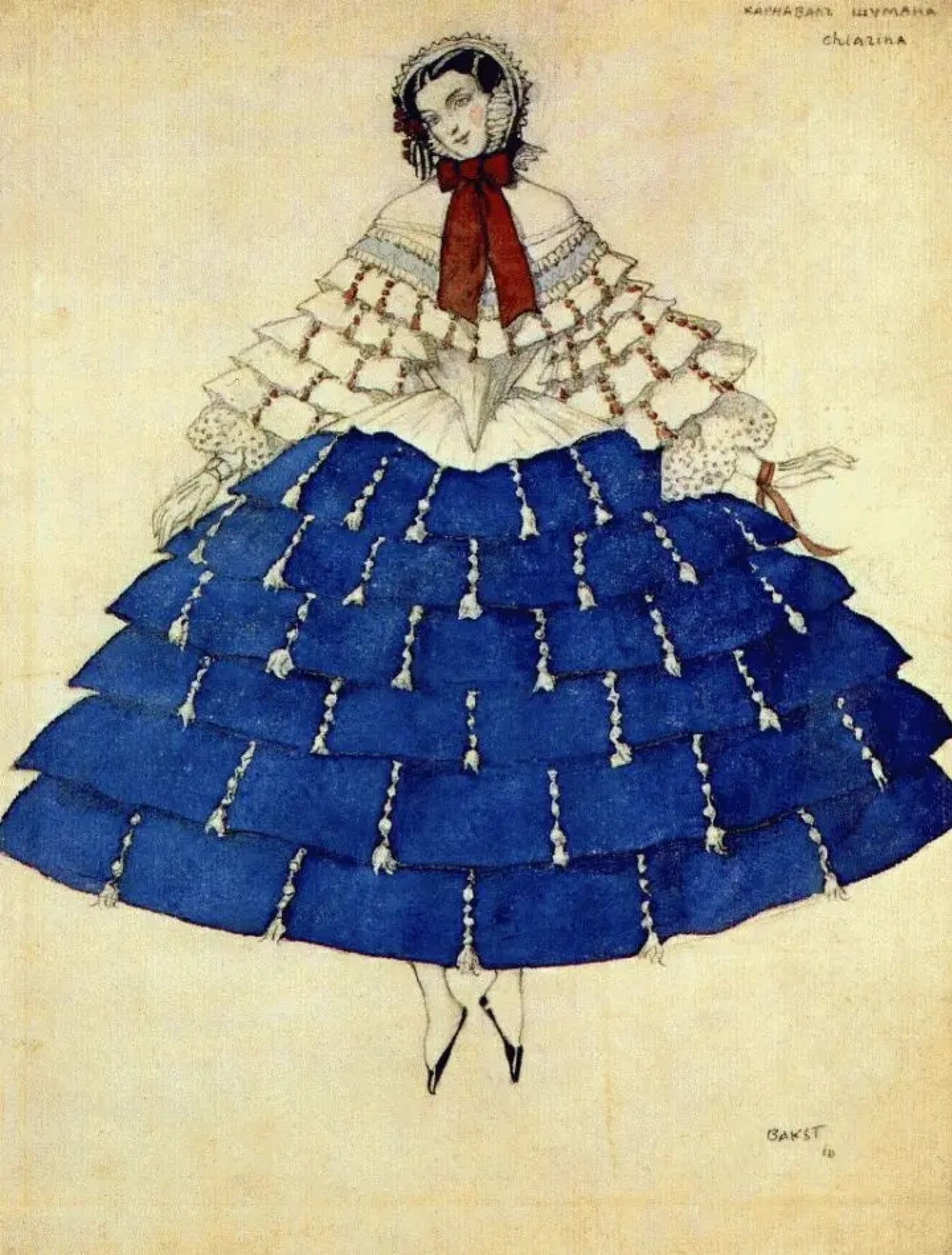 Leon Bakst The Carnival Chiarina 1910 Fine Art Print