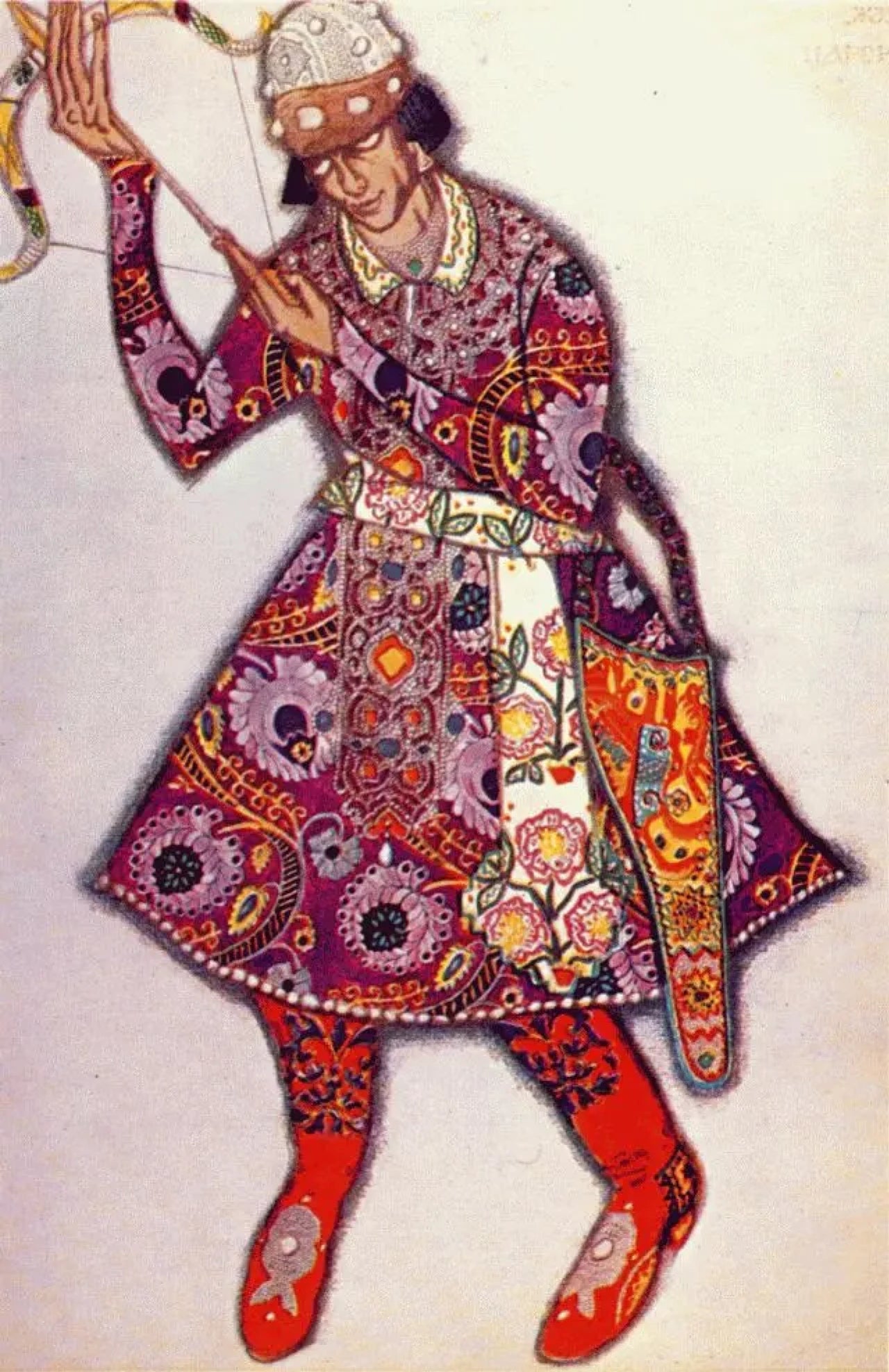 Leon Bakst The Firebird Michel Fokine as Tsarevitch 1910 Fine Art Print