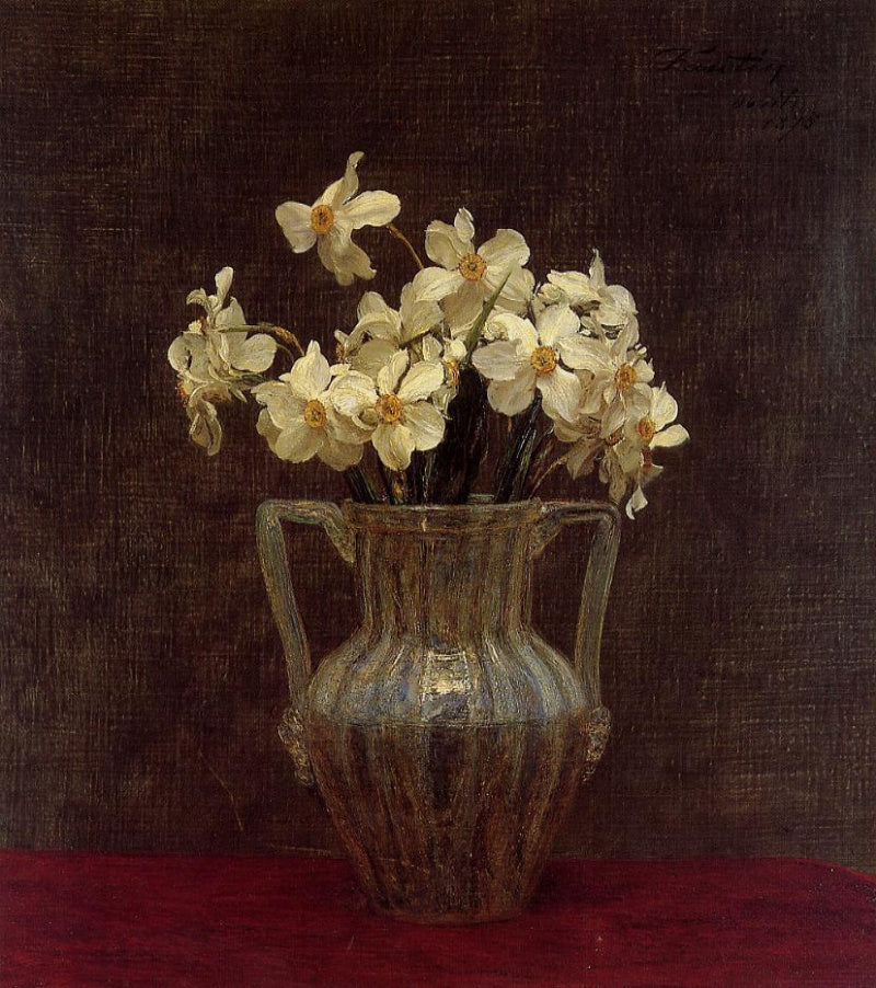 Henri Fantin-Latour Narcisses in an Opaline Glass Vase 1875 Fine Art Print