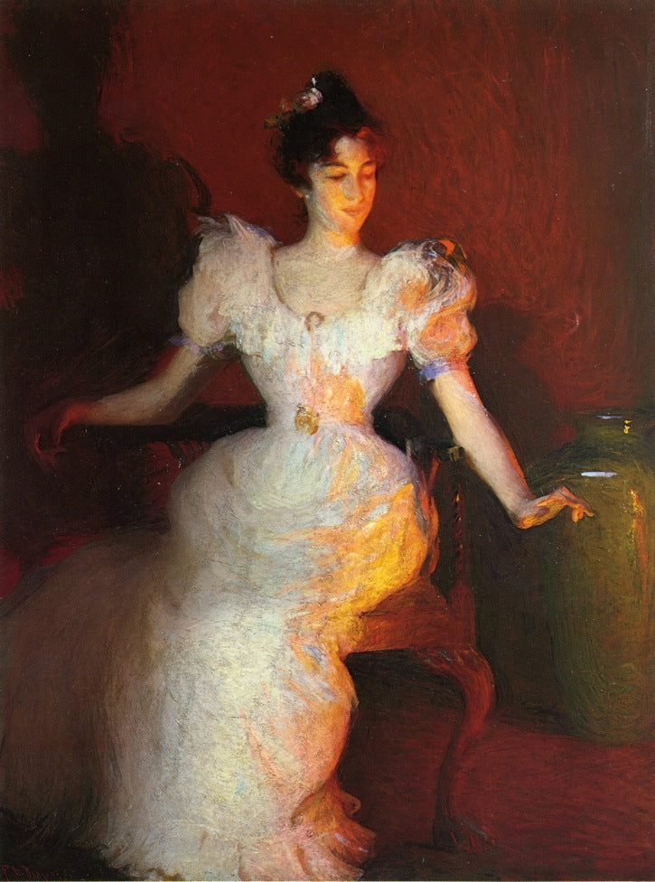 Frank W. Benson Firelight 1893 Fine Art Print