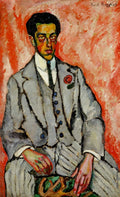 Ilya Mashkov Portrait of an Unknown Man with a Flower in His Buttonhole 1910 Fine Art Print