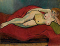 Suzanne Valadon Reclining Nude with Red Drapery 1914 Fine Art Print
