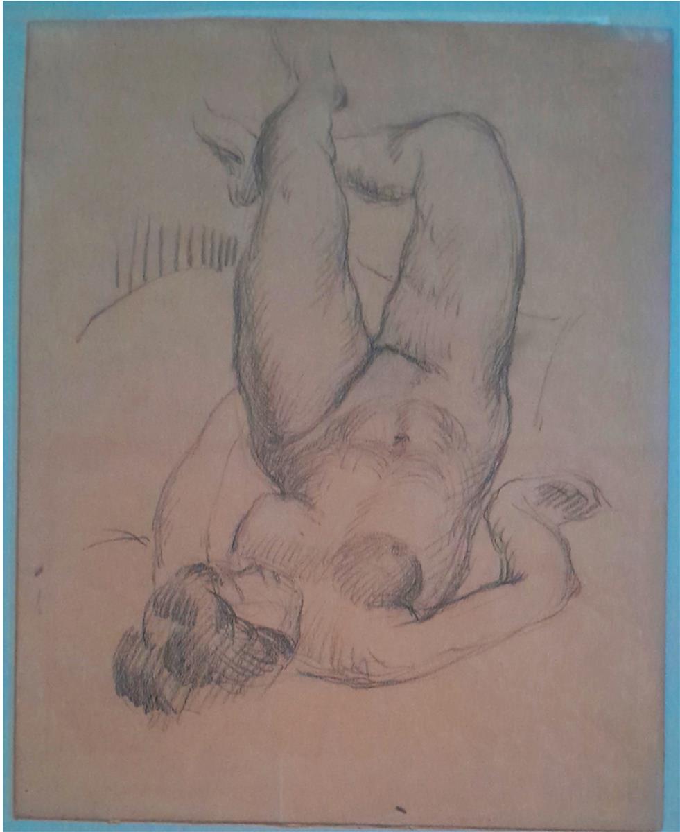 Ilya Mashkov Nude Lying On Her Back 1916 Fine Art Print