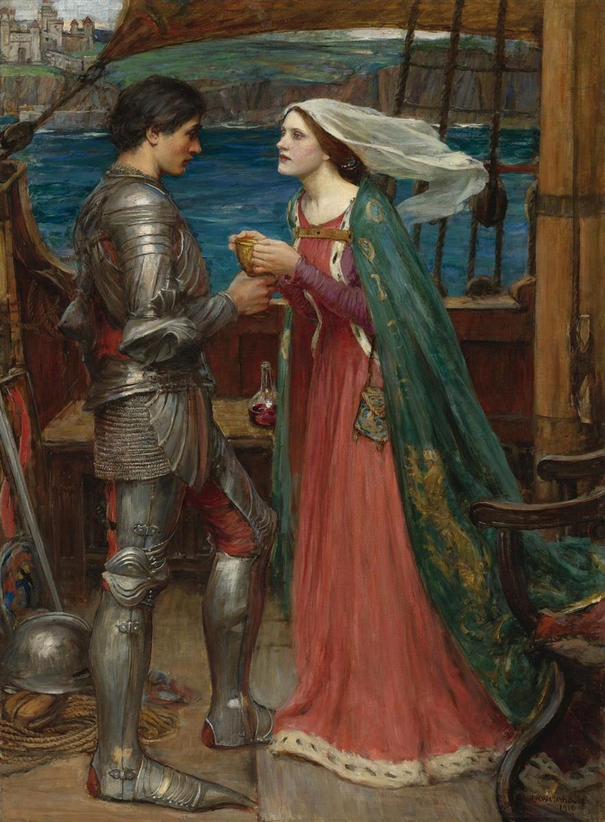 John William Waterhouse Tristram and Isolde 1916 Fine Art Print