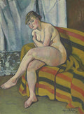 Suzanne Valadon Nude Sitting on a Couch 1916 Fine Art Print