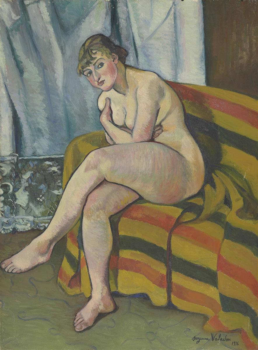Suzanne Valadon Nude Sitting on a Couch 1916 Fine Art Print