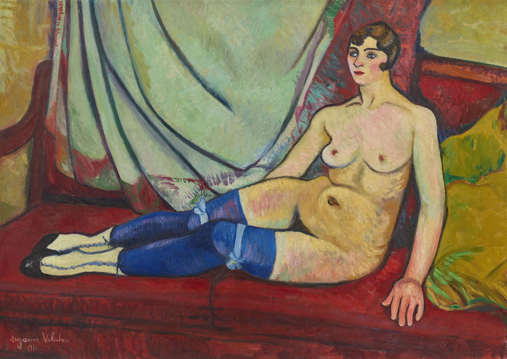 Suzanne Valadon Nude with Blue Stockings 1916 Fine Art Print