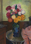 Suzanne Valadon Flower vase on a round table 1920 Fine Art Print
