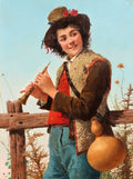 Filippo Indoni Young Italian Shepherd 1880 Fine Art Print