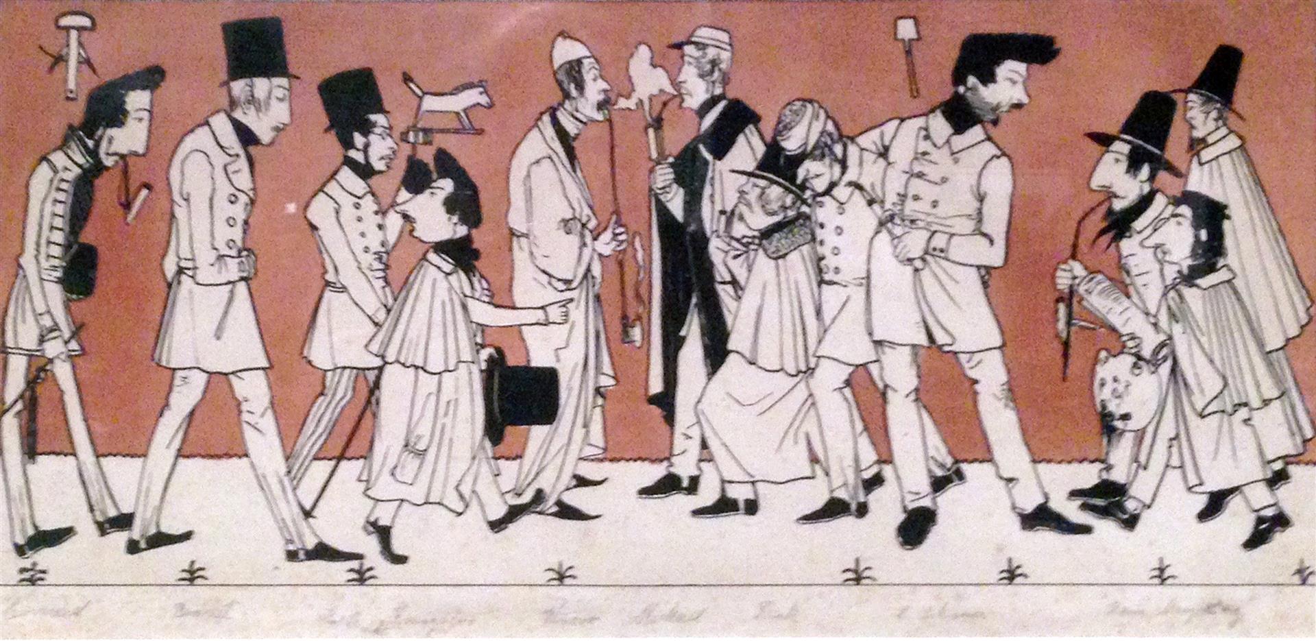 Andreas Achenbach Train of the Düsseldorf Artists #4 1837 Fine Art Print