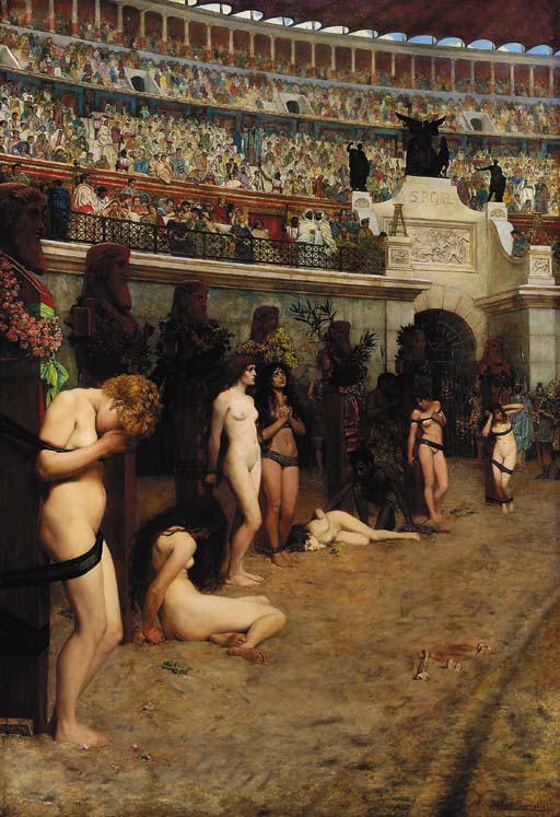 Herbert Carmichael Faithful unto Death: 'Christianae ad Leones!' 1888 Fine Art Print