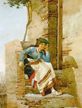 Filippo Indoni Daydreaming 1893 Fine Art Print