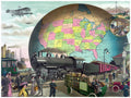 20th Century Transportation Planes Trains Automobiles 1910 Fine Art Print