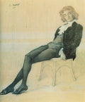 Leon Bakst The poet Zinaida Gippius 1906 Fine Art Print