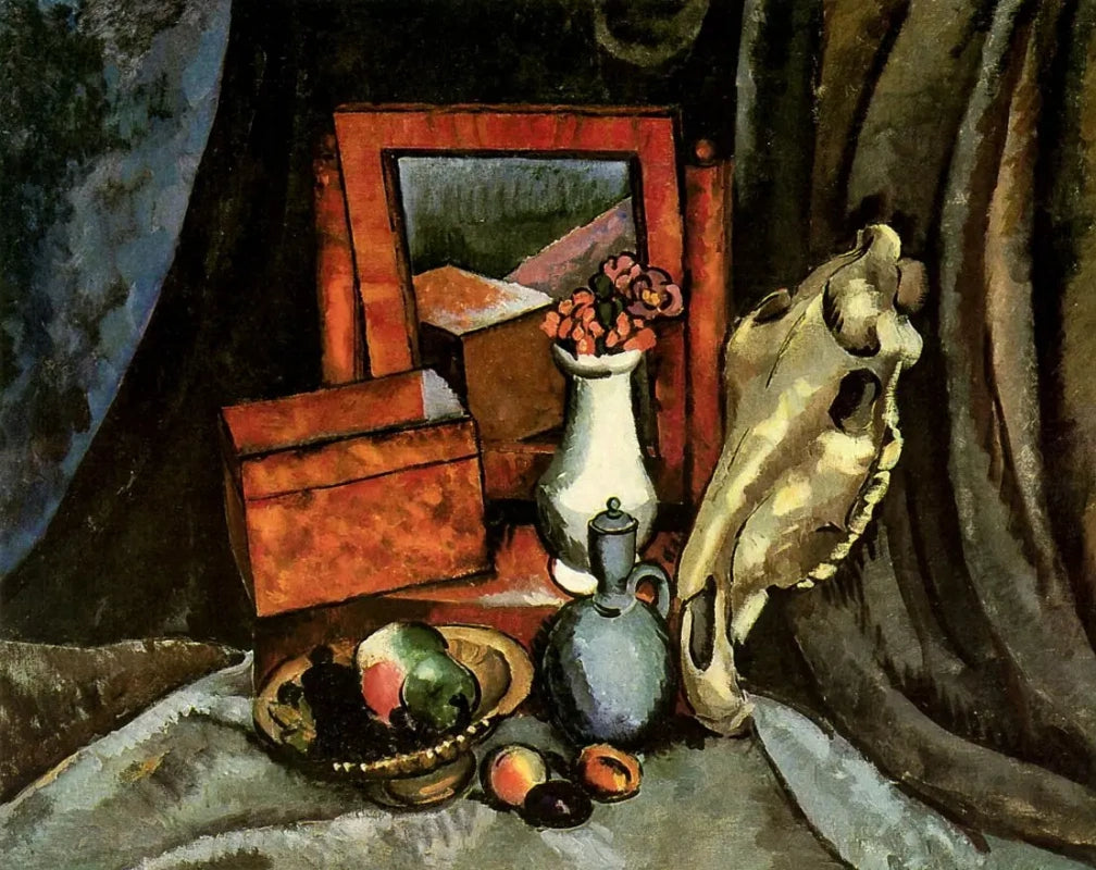 Ilya Mashkov Mirror and a Horse Skull 1919 Fine Art Print