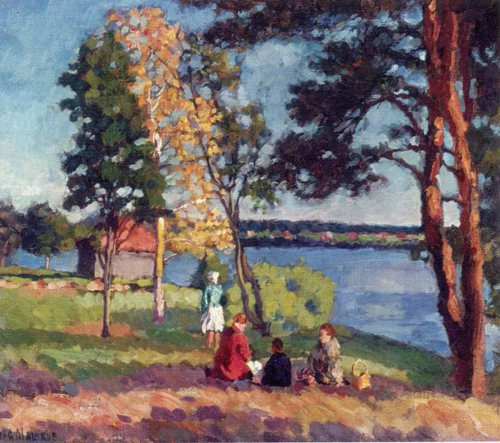 Ilya Mashkov Bank of the Neva. Evening 1923 Fine Art Print