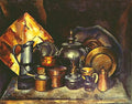 Ilya Mashkov Still Life with Samovar 1920 Fine Art Print