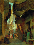 Konstantin Makovsky Street in Cairo 1873 Fine Art Print