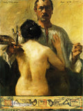 Lovis Corinth Self-Portrait with Model 1903 Fine Art Print