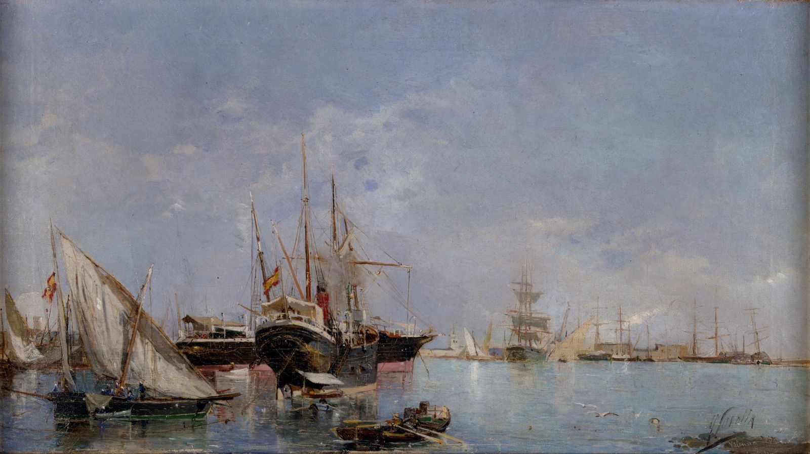 Joaquín Sorolla The Port of Valencia 1882 Fine Art Print