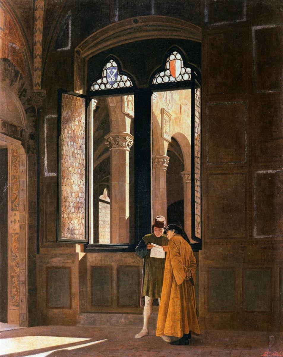 Federico Zandomeneghi Palazzo Pretorio in Florence 1865 Fine Art Print