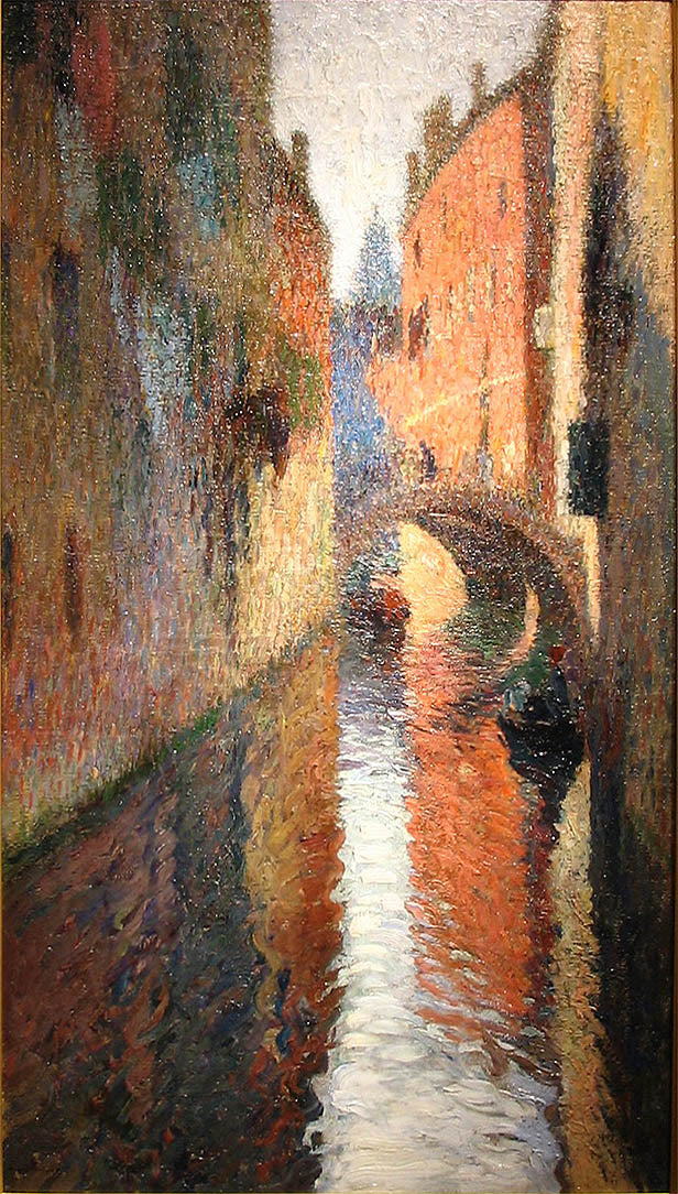Henri Martin Canal in Venice 1909-1910 Fine Art Print