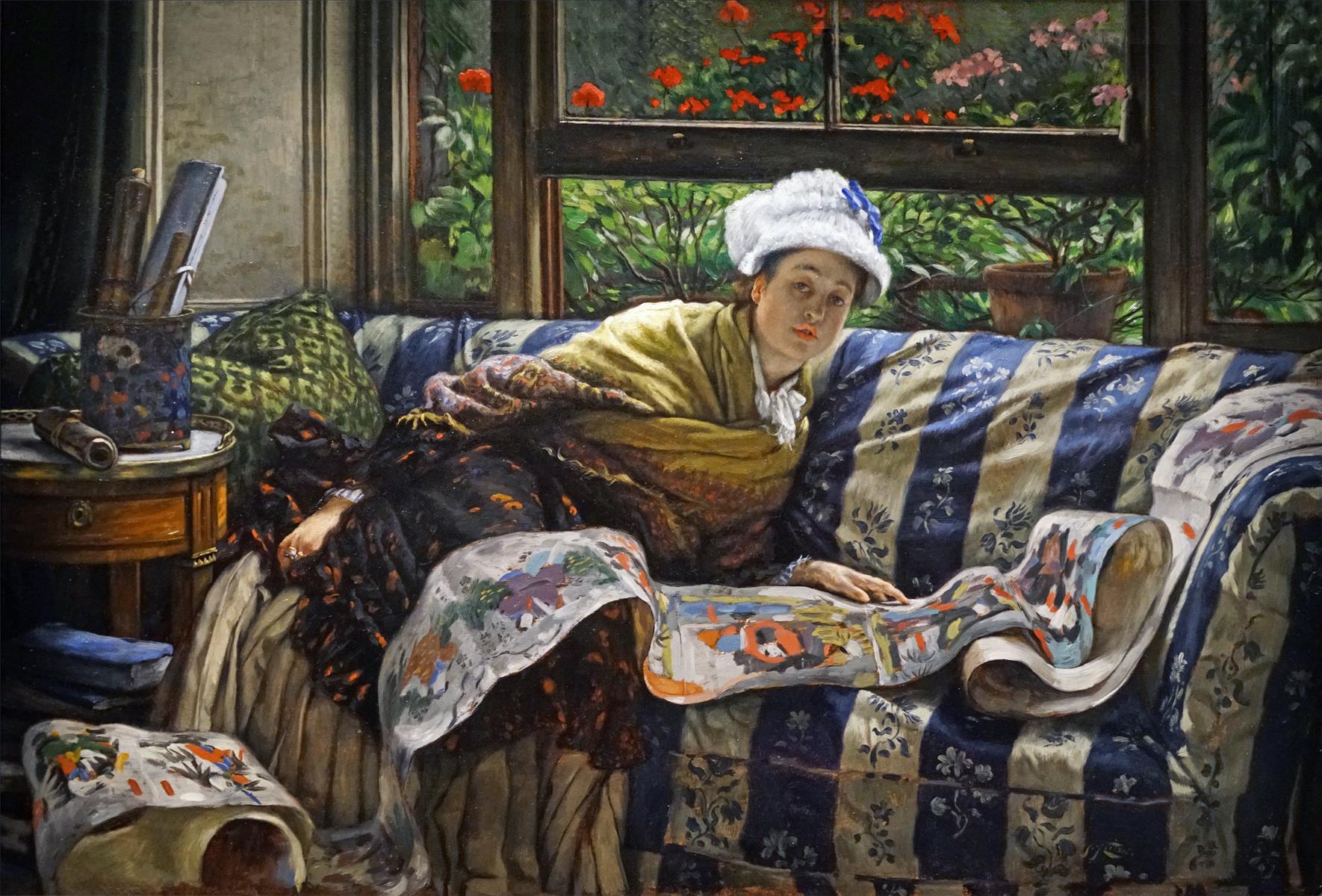 James Tissot The Japanese roll 1873 Fine Art Print