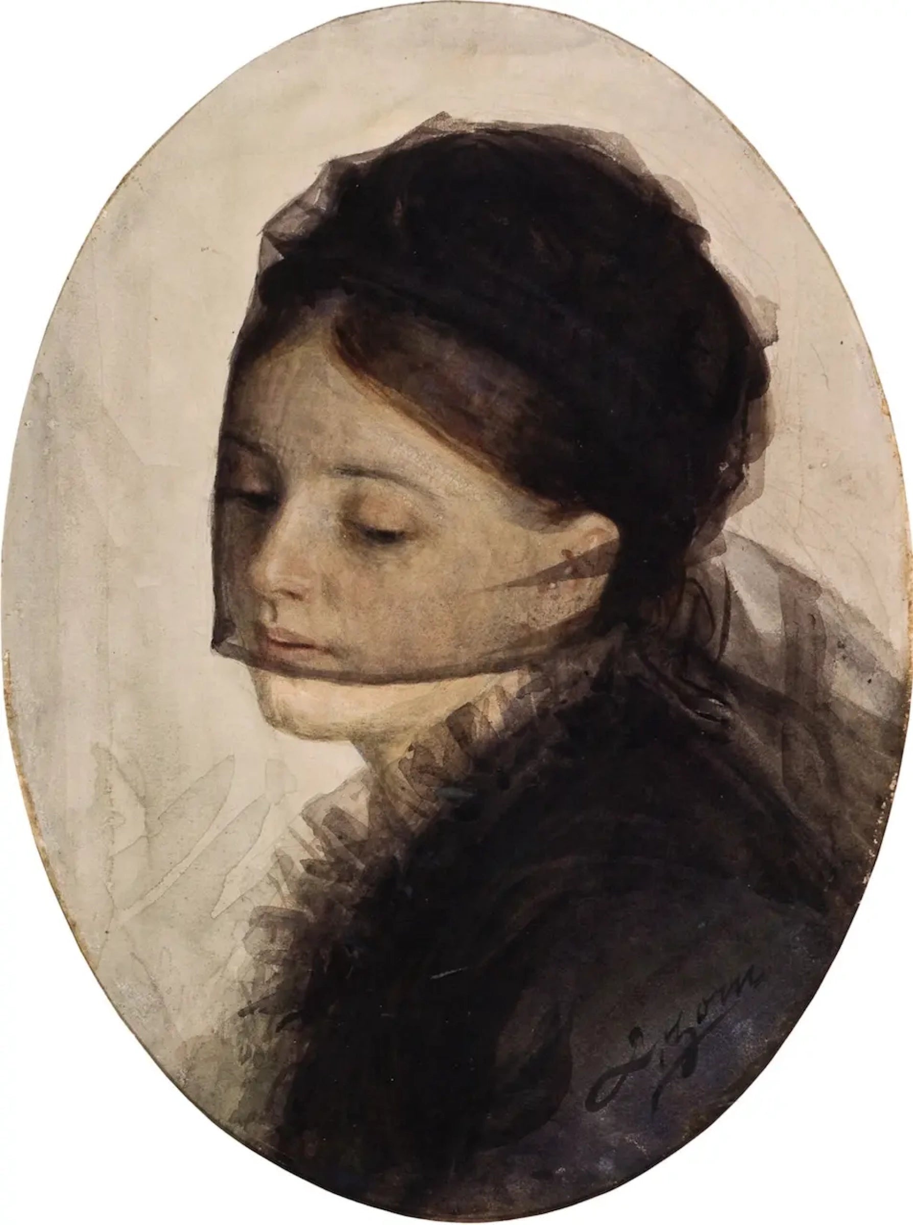 Anders Zorn In Mourning 1880 Fine Art Print