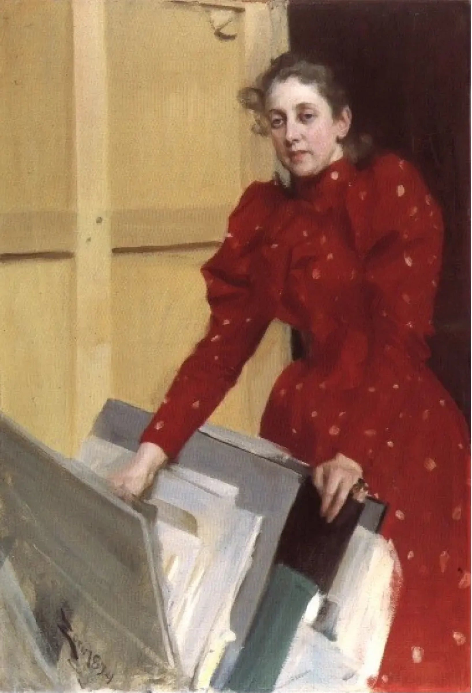Anders Zorn Portrait of Emma in the Paris Studio 1894 Fine Art Print