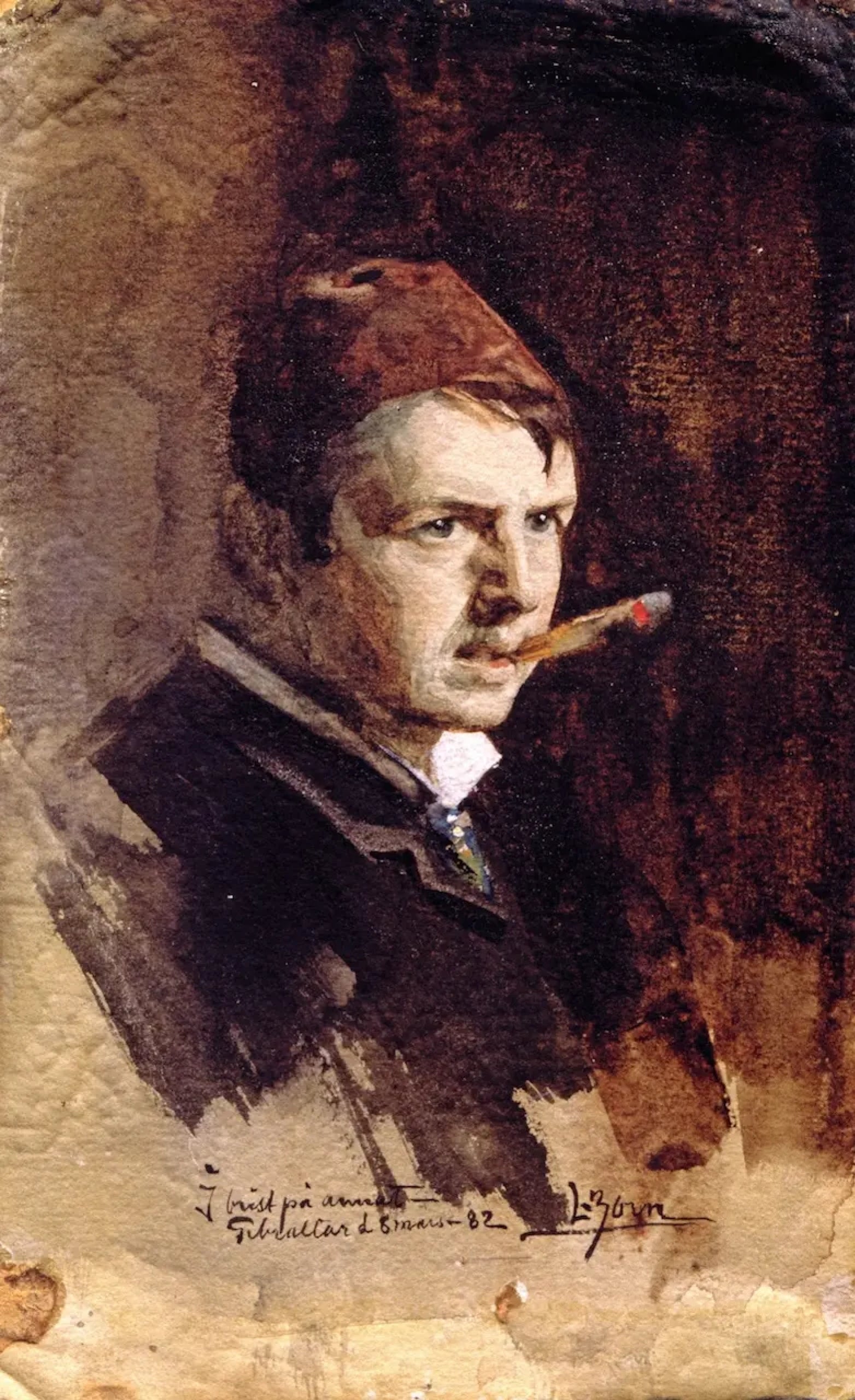 Anders Zorn Self-Portrait 1882 Fine Art Print