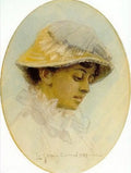 Anders Zorn Emma Lamm in a Straw Hat 1881 Fine Art Print