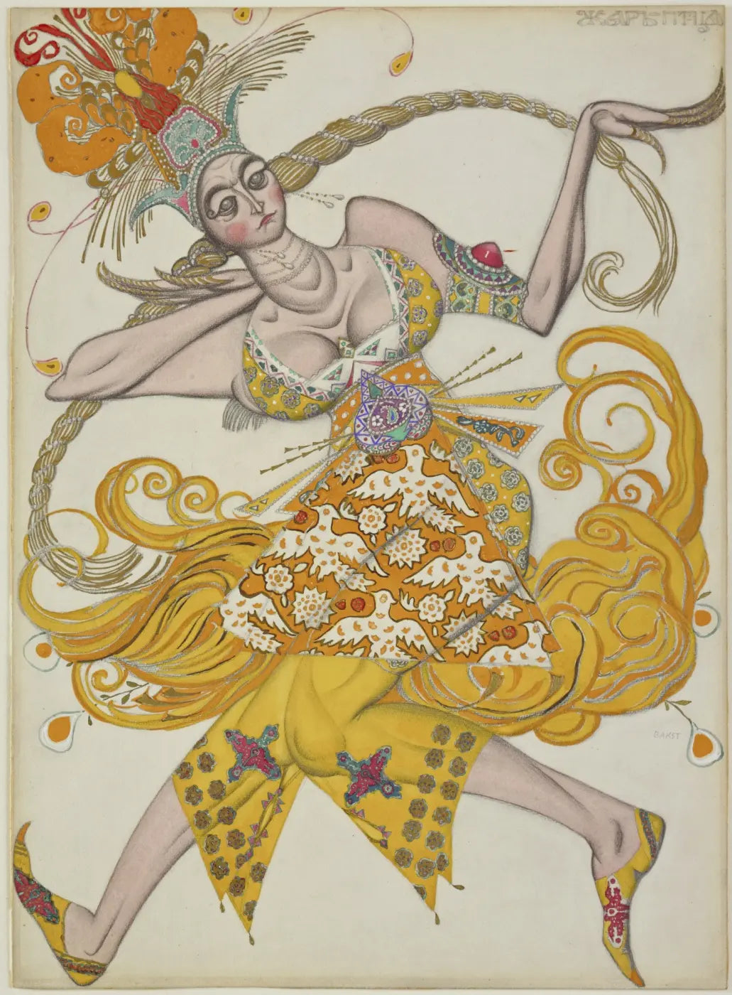 Leon Bakst Costume Design for The Firebird 1910 Fine Art Print