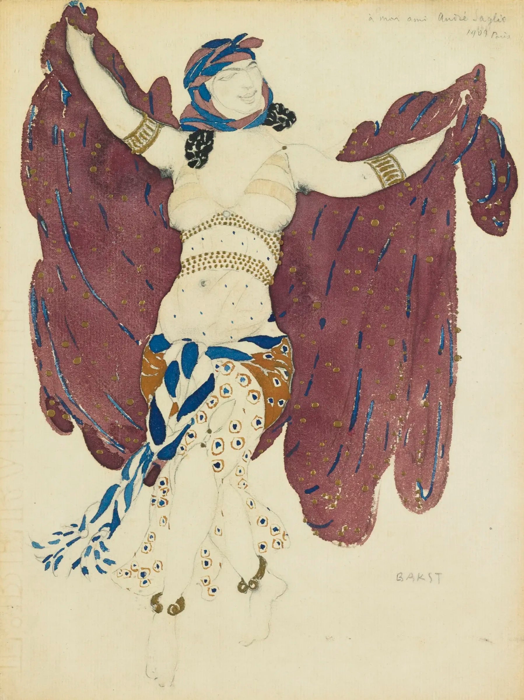 Leon Bakst Cleopatre Syrian Dance 1909 Fine Art Print