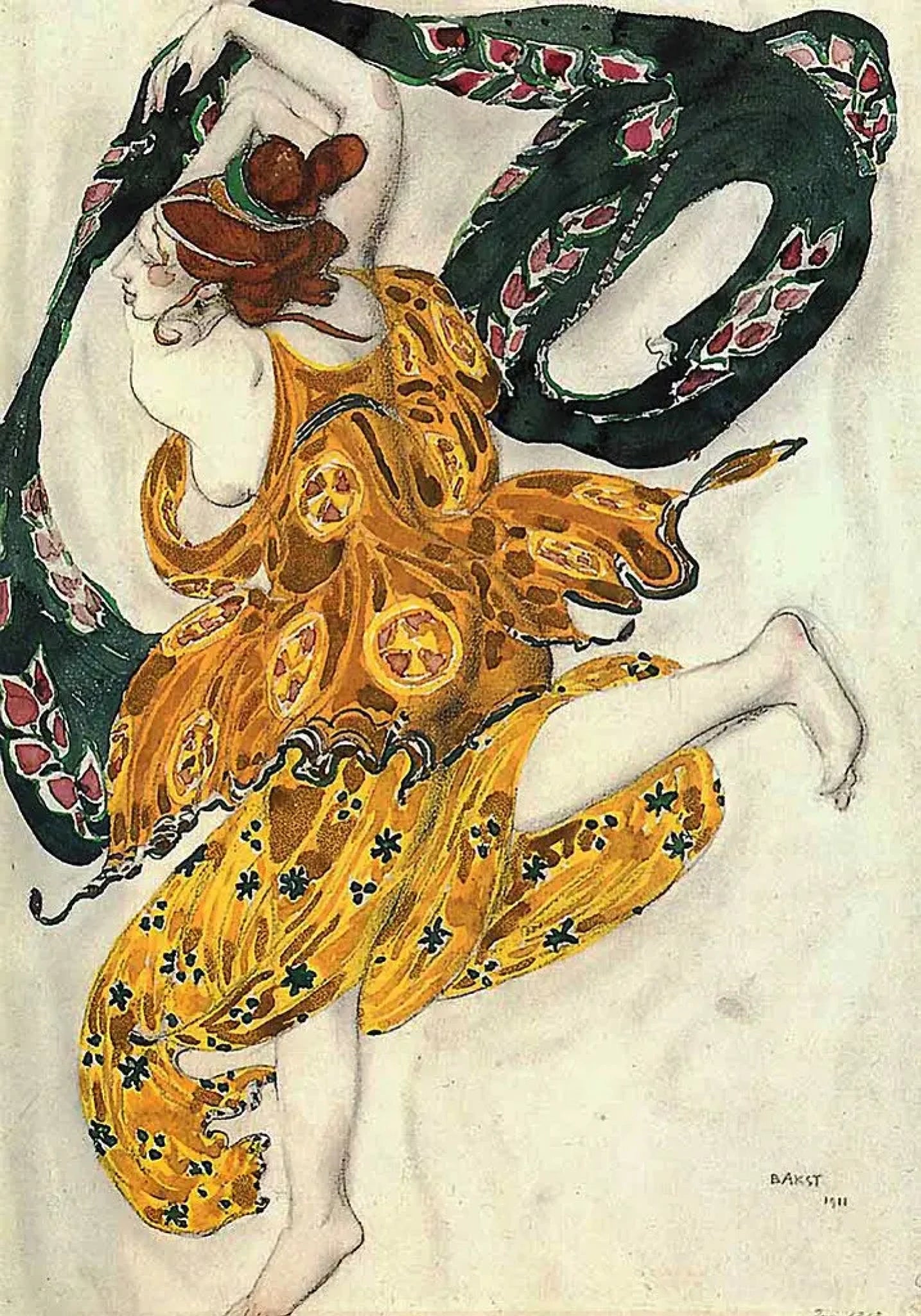 Leon Bakst "Narcisse" -Boeotian 1911 Fine Art Print