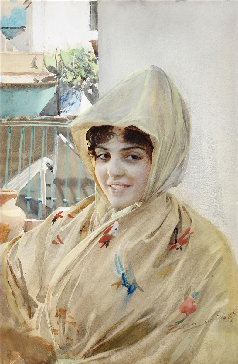 Anders Zorn Matilda. Spanish Girl in Seville 1887 Fine Art Print