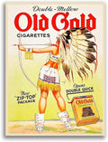 Petty Girl Indian Maiden Old Gold Cigarettes 1930 Fine Art Print