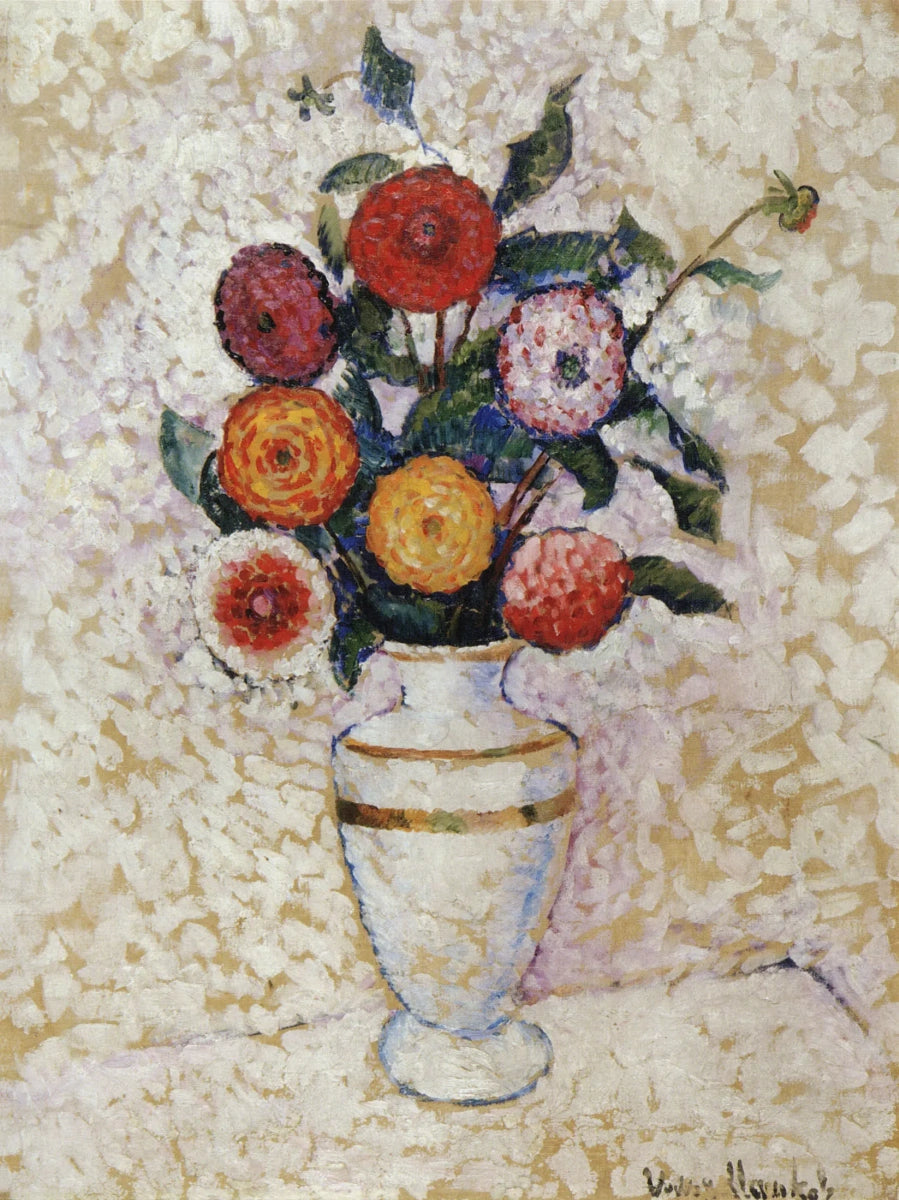 Ilya Mashkov Still life with Dahlias 1912 Fine Art Print