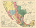United States Mexico Vintage Style Historical Southwest 1840 Fine Art Print