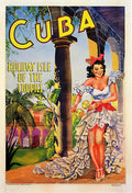 Cuba Holiday Isle Classic Cuban Vintage 1940 Fine Art Print