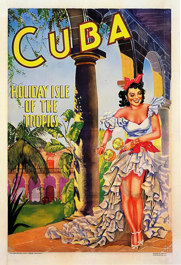 Cuba Holiday Isle Classic Cuban Vintage 1940 Fine Art Print