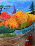 Marianne von Werefkin Untitled 1914 Village Scene Fine Art Print