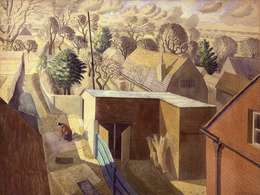 Eric Ravilious View from Brick House, Great Bardfield 1932 Fine Art Print