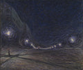 Eugène Jansson Hornsgatan nattetid 1902 Fine Art Print