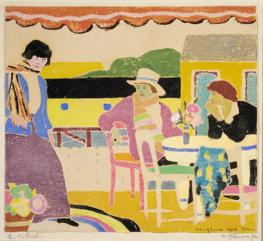 {{ product_title }} Fine Art Print | {{ product_vendor }} Jakero77 Ada Gilmore Chaffee - On the Porch (1916) - 17" x 22" Fine Art Print Art Print  Jakero77