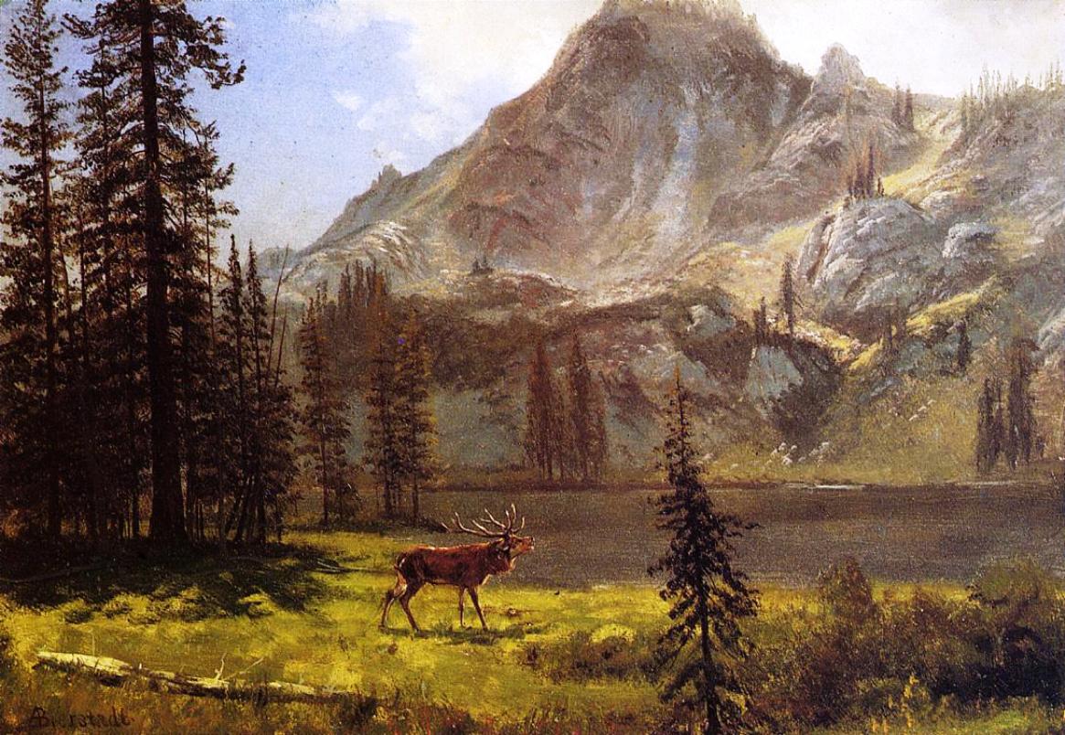 Albert Bierstadt Call of the Wild 1880-1890 Fine Art Print