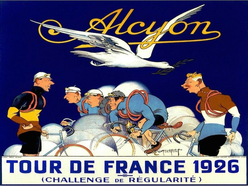 Alcyon Tour de France Vintage Bicycle Racing Poster 1926 Fine Art Print